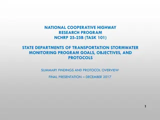 State Transportation Department's Stormwater Monitoring Program Overview