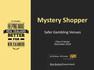 Mystery Shopper Exercise for Safer Gambling Venues in New Zealand