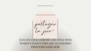 Elevate Your Comfort and Style with Women’s Fleece Tops and Accessories from Partagerlajoie