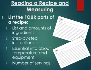 Mastering Recipe Reading and Measurement