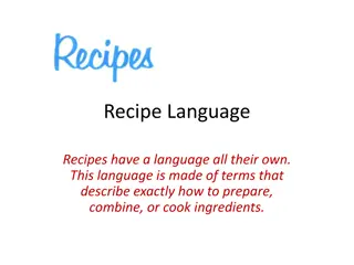 Recipe Language: Abbreviations, Measurements, and Techniques