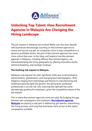 Unlocking Top Talent: How Recruitment Agencies in Malaysia Are Changing hire