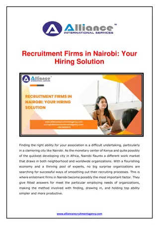 Recruitment Firms in Nairobi - Your Hiring Solution