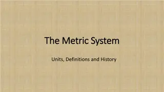 The Metric System: Units, Definitions, and History