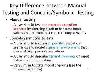 Difference Between Manual Testing and Concolic/Symbolic Testing in Software Development