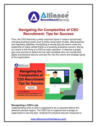 Navigating the Complexities of CSO Recruitment Tips for Success