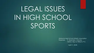 Legal Issues in High School Sports: Alabama High School Athletic Association Presentation