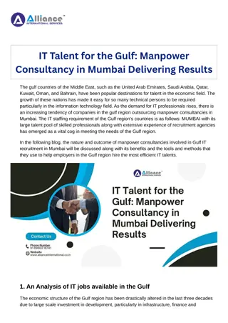 IT Talent for the Gulf Manpower Consultancy in Mumbai Delivering Results