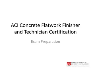 ACI Concrete Flatwork Finisher and Technician Certification Program