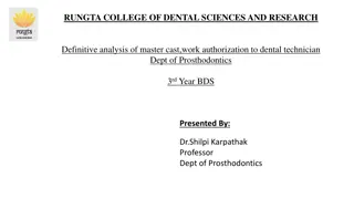 Dentist-Laboratory Relations in Dental Prosthodontics