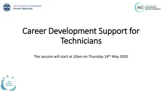 Career Development Support for Technicians: Session Overview and Tools