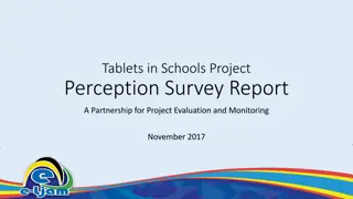 Tablets in Schools Project Perception Survey Report - Evaluation and Findings