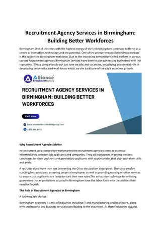 Recruitment Agency Services in Birmingham Building Better Workforces