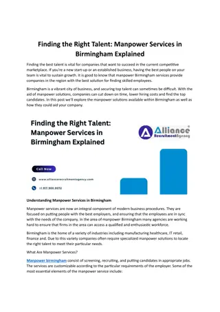 Finding the Right Talent Manpower Services in Birmingham Explained