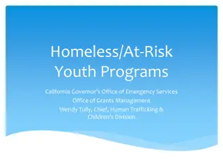 Homeless and At-Risk Youth Programs in California Governor's Office