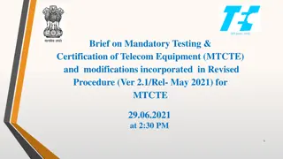 Mandatory Testing & Certification of Telecom Equipment (MTCTE) - ISO 9001:2015 Brief