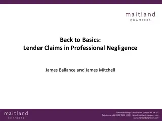 Understanding Lender Claims in Professional Negligence Cases