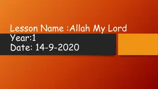 Exploring the Lordship of Allah in the Universe