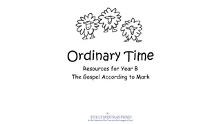 Ordinary Time Resources for Year B: The Gospel According to Mark