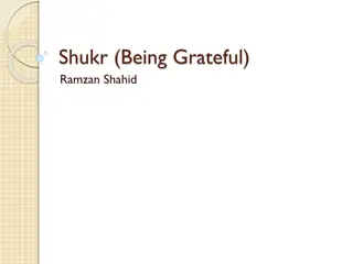 Understanding the Concept of Shukr (Gratitude) in Islamic Teachings