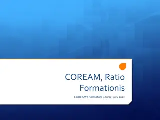 Overview of COREAM Ratio Formationis for Formators Course