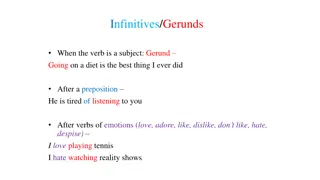 Infinitives and Gerunds in English Grammar