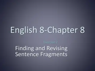 Identify and Revise Sentence Fragments in English Textbook Exercise