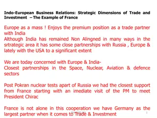 Strategic Indo-European Business Relations: Insights on Trade and Investment Dynamics between Europe and India