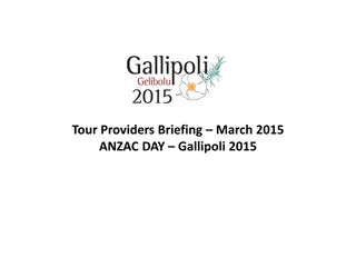 Arrangements for ANZAC Day Services at Gallipoli 2015