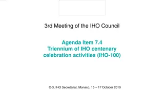 International Hydrographic Organization (IHO) Centenary Celebration Activities