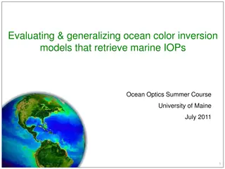 Evaluation of Ocean Color Inversion Models for Retrieving Marine IOPs