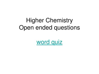 Chemistry through Open-Ended Questions