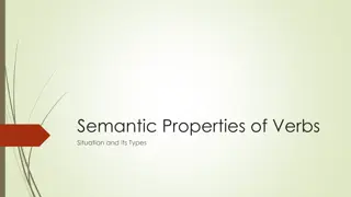 Semantic Properties of Verbs in English Language