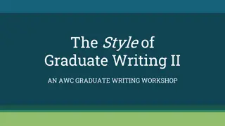 Enhancing Coherence in Graduate Writing