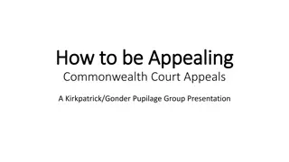 Strategies for Effective Commonwealth Court Appeals Presentation