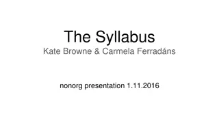 The Importance of Creating an Effective Syllabus