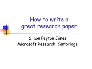 Mastering the Art of Writing Research Papers