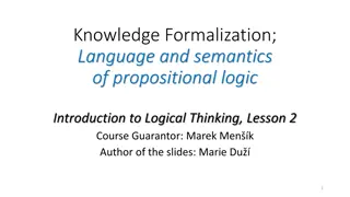 Introduction to Formalization and Valid Reasoning in Logic