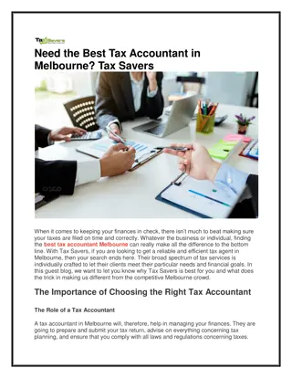 Need the Best Tax Accountant in Melbourne Tax Savers