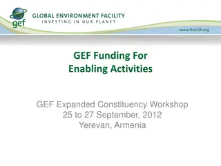 GEF Funding for Enabling Activities and Support to Biodiversity