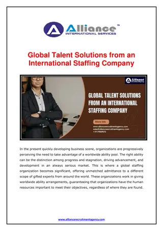 Global Talent Solutions from an International Staffing Company