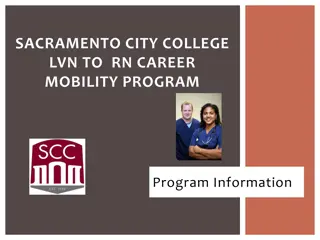 Sacramento City College LVN to RN Career Mobility Program Details