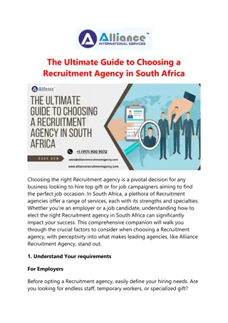 The Ultimate Guide to Choosing a Recruitment Agency in South Africa