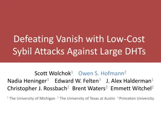 Defeating Vanish: Low-Cost Sybil Attacks Against Large DHTs