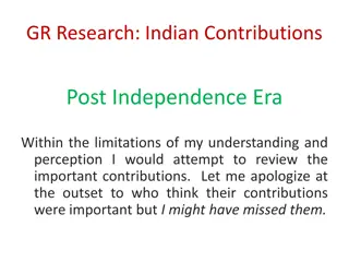 Indian Contributions to General Relativity Post-Independence Era