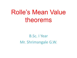 Rolle's Mean Value Theorem in Calculus