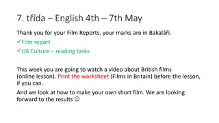 Exciting English Lessons on British Cinema and Filmmaking Activities