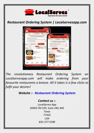 Restaurant Ordering System | Localservesapp.com