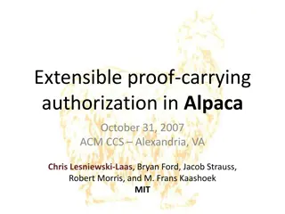 Enhancing Authorization in Alpaca: A Decade-old Approach Revisited