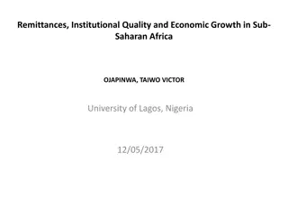 Role of Institutional Quality on Remittances and Economic Growth in Sub-Saharan Africa